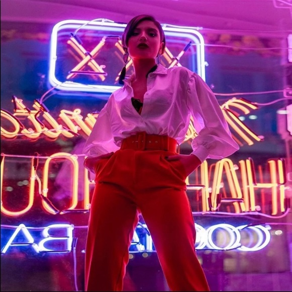 Zara high waisted belted pants - Picture 15 of 16